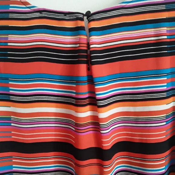 Multicolor Striped oversized bell sleeves blouse - Picture 5 of 7